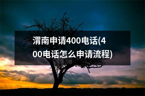渭南申请400电话(400电话怎么申请流程)